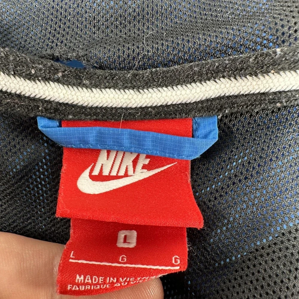Nike Jacket Mens Large Blue Colorblock Full Zip Hooded Windbreaker 917809-435
